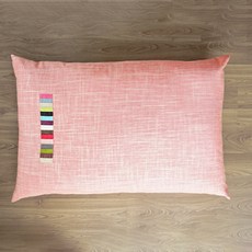 蝴蝶手藝棉花亞麻7支防水大型坐墊, Peach