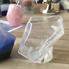 콩 K DIY 幾何形狀礦石蠟燭矽膠模具 B, 混色