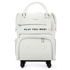 더메이크 PJXG 바퀴형 여성 골프 보스턴백, 화이트