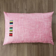 蝴蝶手藝棉花亞麻7支防水大型坐墊, 粉色