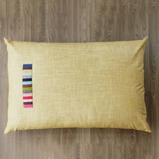 蝴蝶手藝棉花亞麻7支防水大型坐墊, 粗麻布