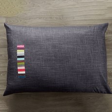 蝴蝶手藝棉花亞麻7支防水大型坐墊, 深灰色