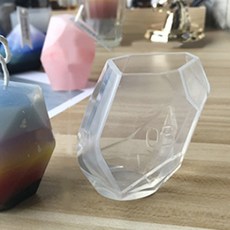 Kong K DIY 幾何形狀礦石蠟燭矽膠模具 C, 混合色