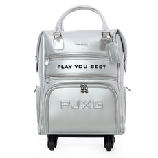 더메이크 PJXG 바퀴형 여성 골프 보스턴백, 실버