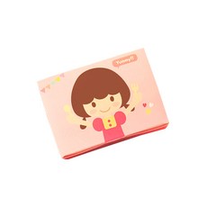 Minah少女長方形包裝盒 小, 粉色的, 100個