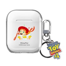 TOY STORY 玩具總動員 4 透明一體式AirPods 2/1代通用硬殼 + 鑰匙圈, 單一商品, 翠絲