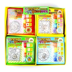 알알이 클레이 양면열쇠고리 꾸미기 DIY 4종 x 4p, 혼합색상, 60g, 1개
