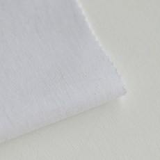 Libre基本素色11支棉麻布, 白色的