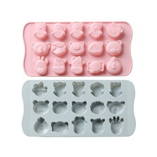 Yumi Corporation 矽膠手工冰淇淋模具 2 件套 BG014, 粉色, 藍色, 1套