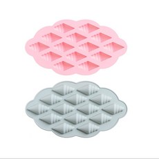 Yumi商社矽膠手工冰淇淋模具 2種組 BG004 冰淇淋, 粉色, 藍色, 1套