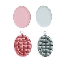 Yumi商社 矽膠手工冰淇淋模具 2件組 BG023 橢圓形, 粉紅色, 藍色, 1套