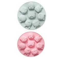 Yumi Company矽膠手作冰淇淋模具 2種組合 BG021 特攻隊, 1套, 粉色, 藍色