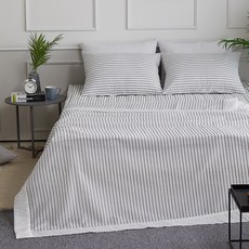 LaMonte 夏季泡泡紗條紋寢具組