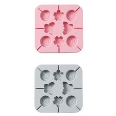 Yumi商社矽膠手工糖果巧克力模具 2種組 BG033 蝴蝶, 粉色, 藍色, 1套