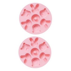 유미상사 실리콘 수제 아이스크림 몰드 BG022, 핑크, 2개
