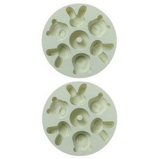 유미상사 실리콘 수제 아이스크림 몰드 BG022, 그린, 2개