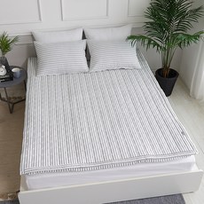 LaMonte 夏季用條紋泡泡薄墊, 灰色