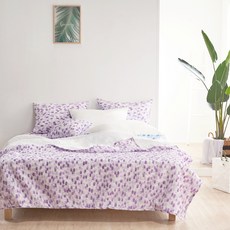 arnaldo bassini 印花竹纖維泡泡紗涼感被, 紫色
