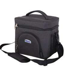 攜帶式露營保溫袋, 黑色的