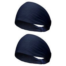 涼感運動髮帶組 2款, 海軍藍, 1組
