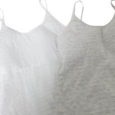 Sweetwear 少女附胸罩素色細肩帶背心 2入