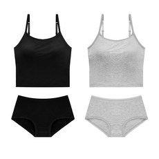 The Fit 莫代爾舒適豐盈無鋼圈透氣長版內衣褲2件組