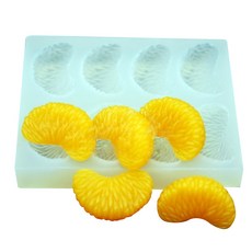 8格橘子造型矽膠模具