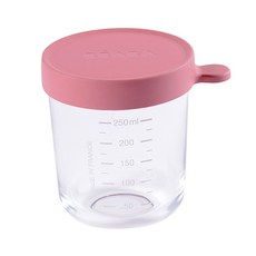 BEABA 玻璃食品儲存容器, 深粉色, 1個, 250ml