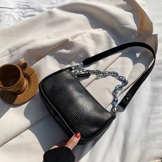 GLAM DIVV Trudie鏈條裝飾方形迷你斜背包, 黑色