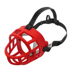 矽膠狗嘴套No.6, 紅色的, 1個