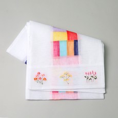 HAYUL工房高級麻傳統雕刻花刺繡桌巾, 白色的, 2m x 30.5cm