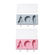 Yumi商社矽膠手工冰淇淋模具 2種組 BG005 火箭, 粉色, 藍色, 1套