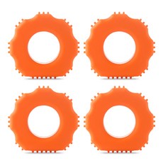 FLaiTO 矽膠指壓握力器 4入, 橘色