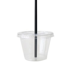 平面透明馬芬杯 小+吸管, 1組