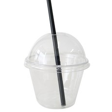 圓頂透明馬芬杯 小+吸管, 100套