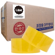 L&M 輕包裝 OPP 壓克力型 封箱膠帶 48mm x 80m, 40個, 透明