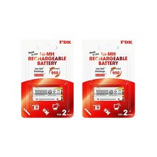 에프디케이 니켈수소 충전지 AAA 950mAh, 2개입, 2개