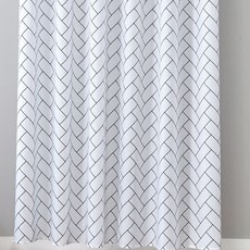 Home&Chang 浴簾 磚塊, 1個, 白色系, 白色