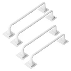 市集感性 浴室強力黏著毛巾架 長+短, 白色, 2套