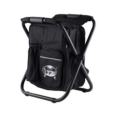 Kong K Leisure 便攜式後背包保冰袋露營椅, 1個, 黑色