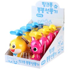 핑크퐁 붕붕 수동 선풍기 2종 x 3p 세트, 혼합색상