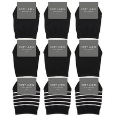 COZY LABEL 穆勒鞋襪 基本款 3雙 + 網眼 3雙 + 條紋 3雙