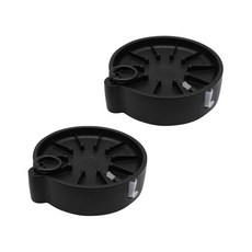 iHome Easy Round 圓形花盆底盤 2入, 黑色