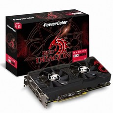 PowerColor 라데온 RX 570 레드드래곤 OC D5 4GB 백플레이트 그래픽카드