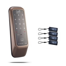 게이트맨 비밀번호 내외부 강제잠금 HASH 디지털 도어락 + 카드키 4p 세트 자가설치