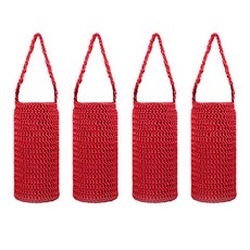 Block Mart 針織水瓶袋 中號, 紅色, 4個