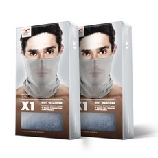 NAROO X1休閒運動機能性面罩組 2入, 淺藍