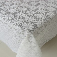 Marketpio PVC 一次性蕾絲桌布 款式11 137 x 240 cm, 1入, 1個