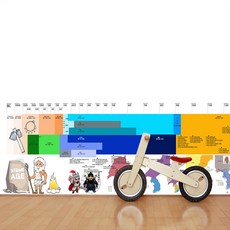 獨特萬用貼紙邊條壁紙, 歷史年表著色圖