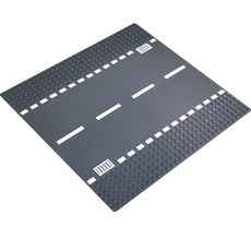 玩具閣樓 經典道路板 直線型 25.6 x 25.6 cm, 灰色